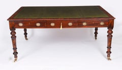 Antique 5ft 6" Victorian 6 Drawer Partners Writing Library TableDesk 19thCentury