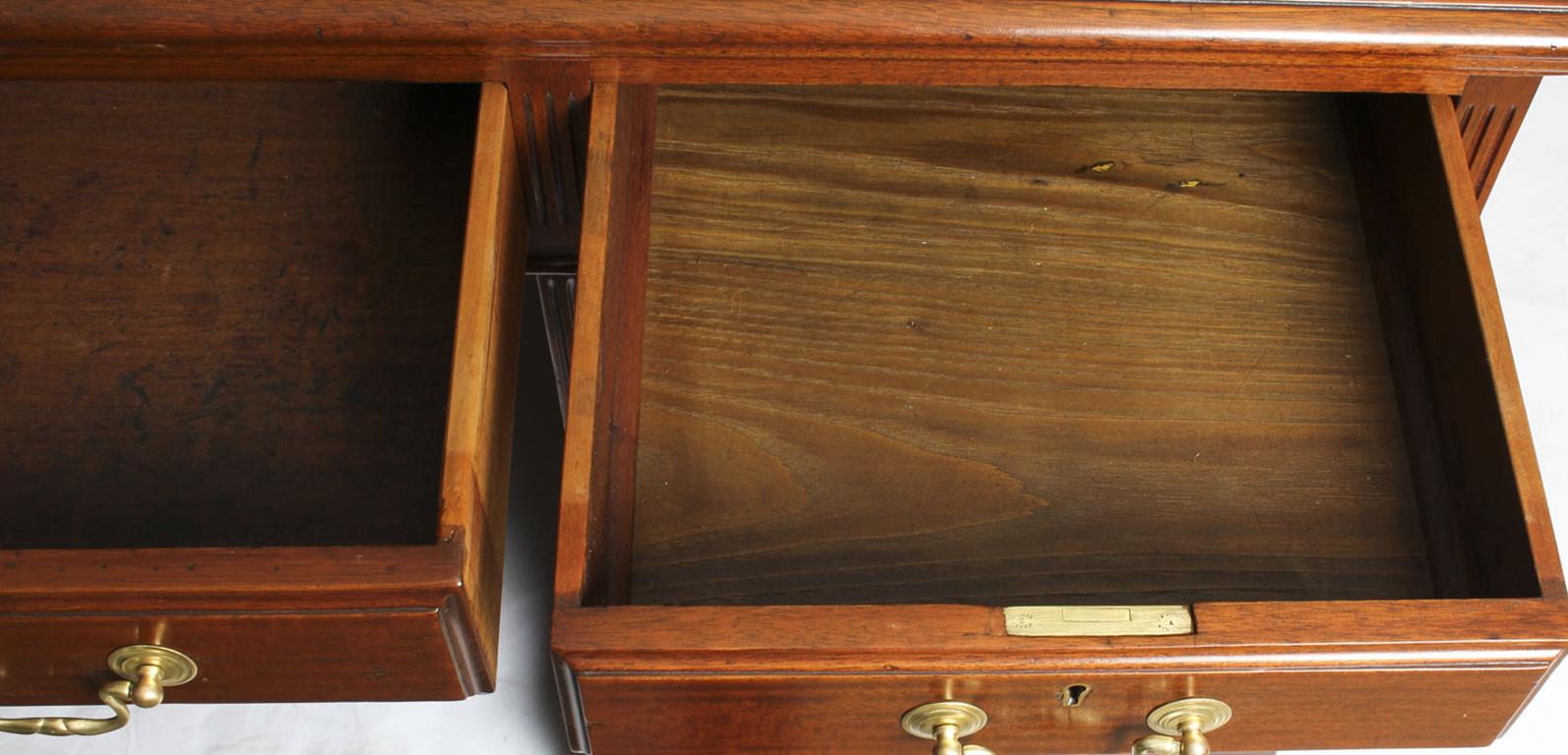 Antique Victorian Mahogany Partners Pedestal Desk, 19th Century For Sale 4