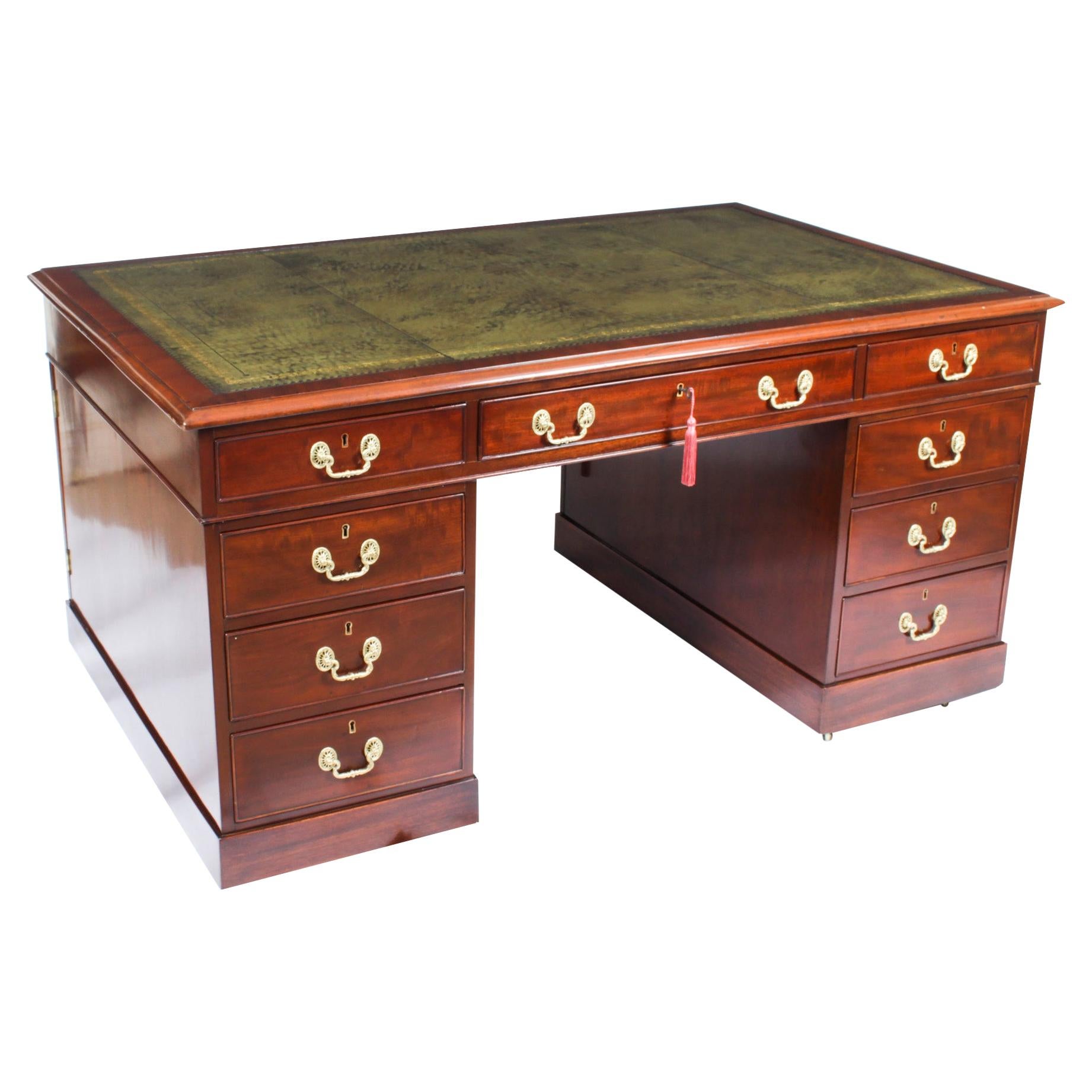 Huge Antique Double Sided Partners Desk. at 1stDibs