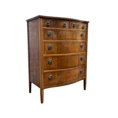 Antique 6 Drawer Dresser Dovetail Solid Wood Drawers With Burl Veneer