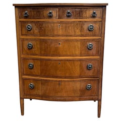 Cómoda Antigua 6 Cajones Cola de Milano Cajones De Madera Maciza Con Chapa De Burl