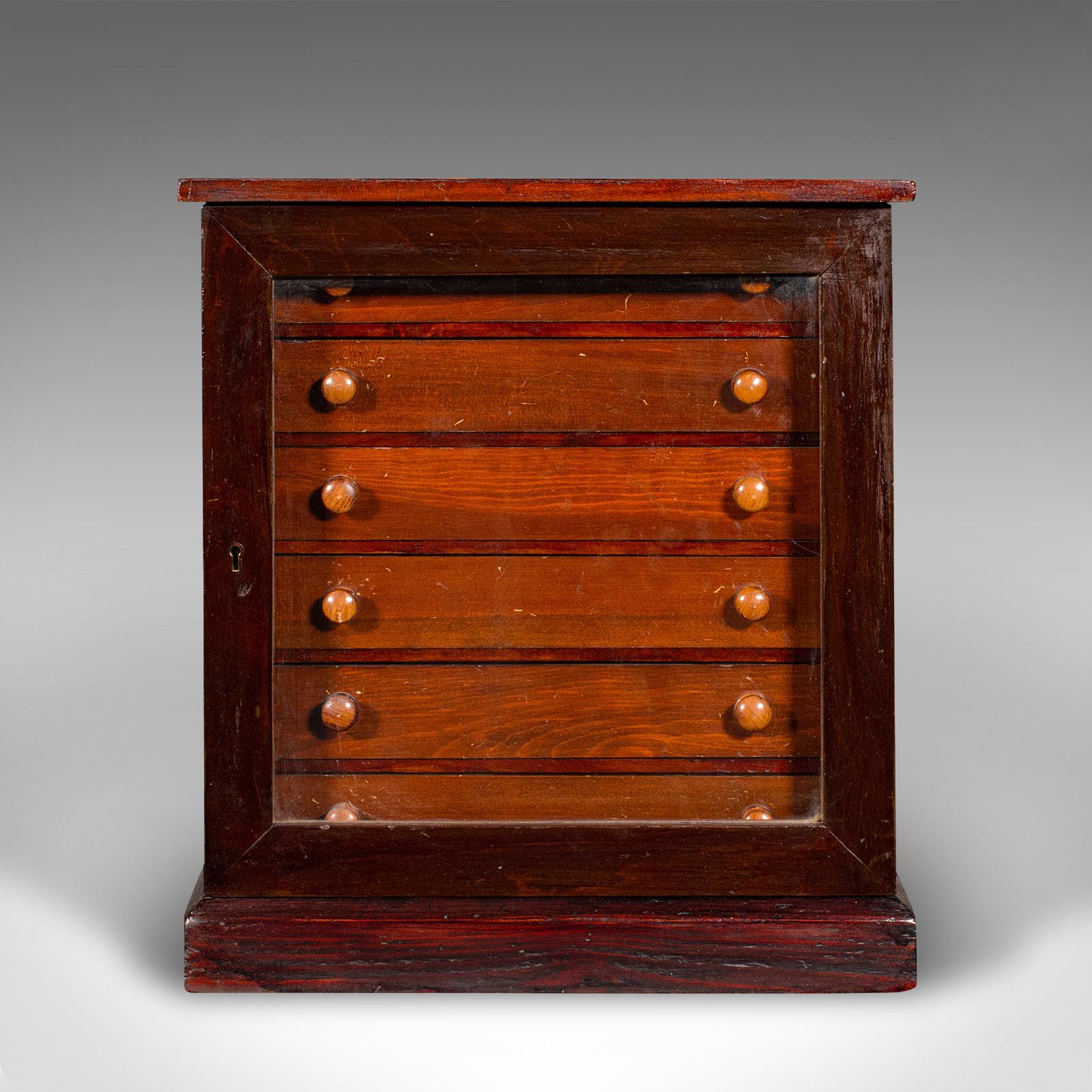Antiguo Armario Coleccionista de Especímenes de 6 Cajones, Inglés, Almacenaje de Exhibición, Victoriano Británico en venta