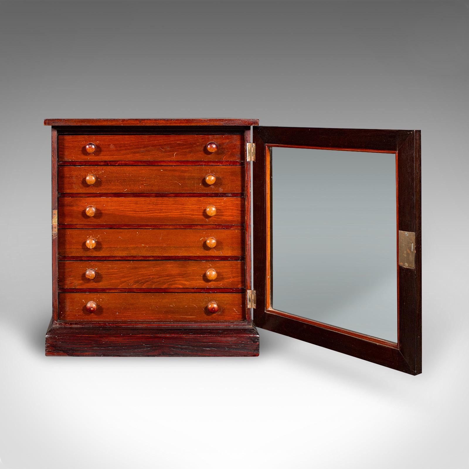 Antiguo Armario Coleccionista de Especímenes de 6 Cajones, Inglés, Almacenaje de Exhibición, Victoriano en Bueno estado para la venta en Hele, Devon, GB