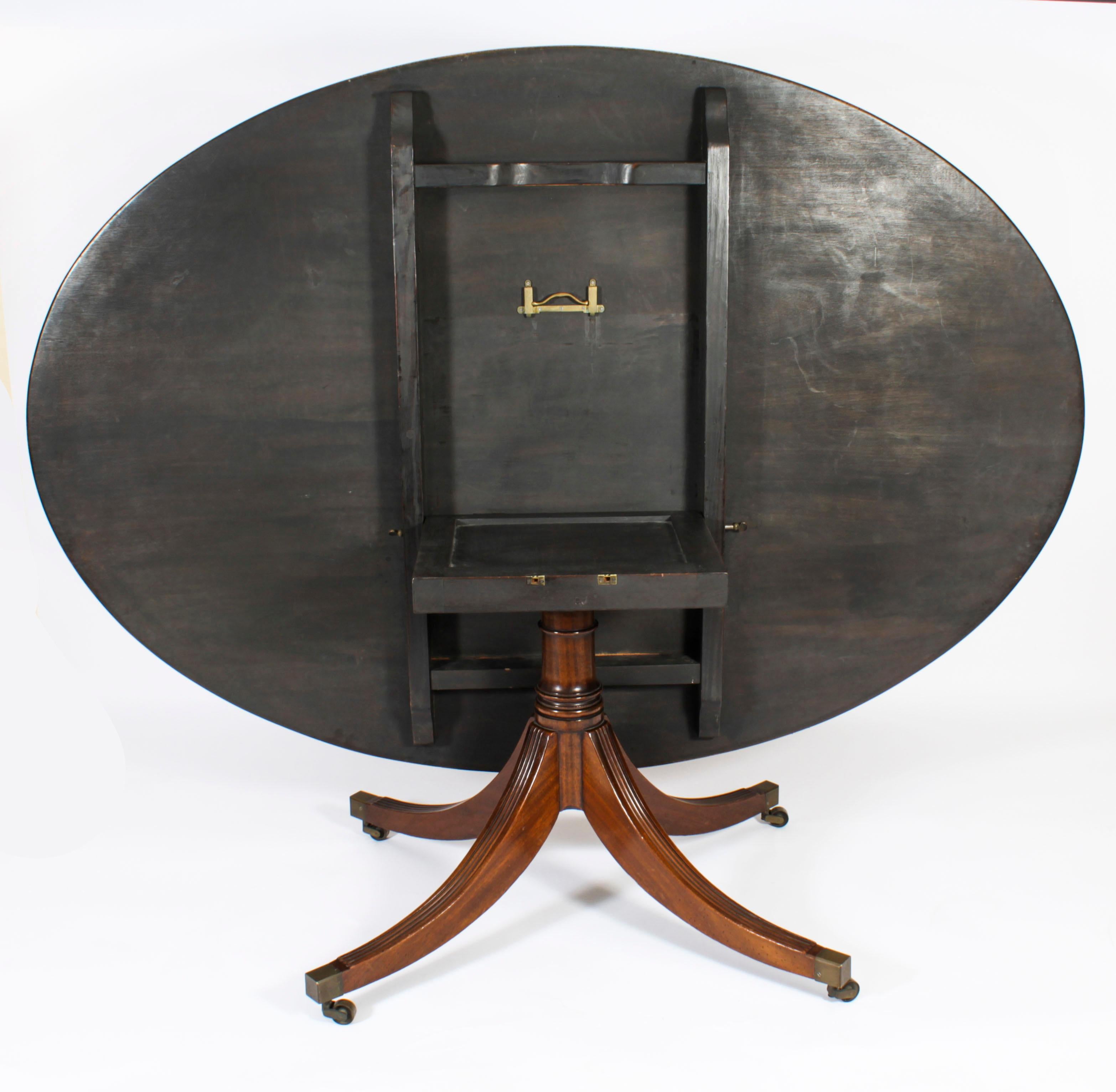 Antique Oval Mahogany Dining Table 1920s 7