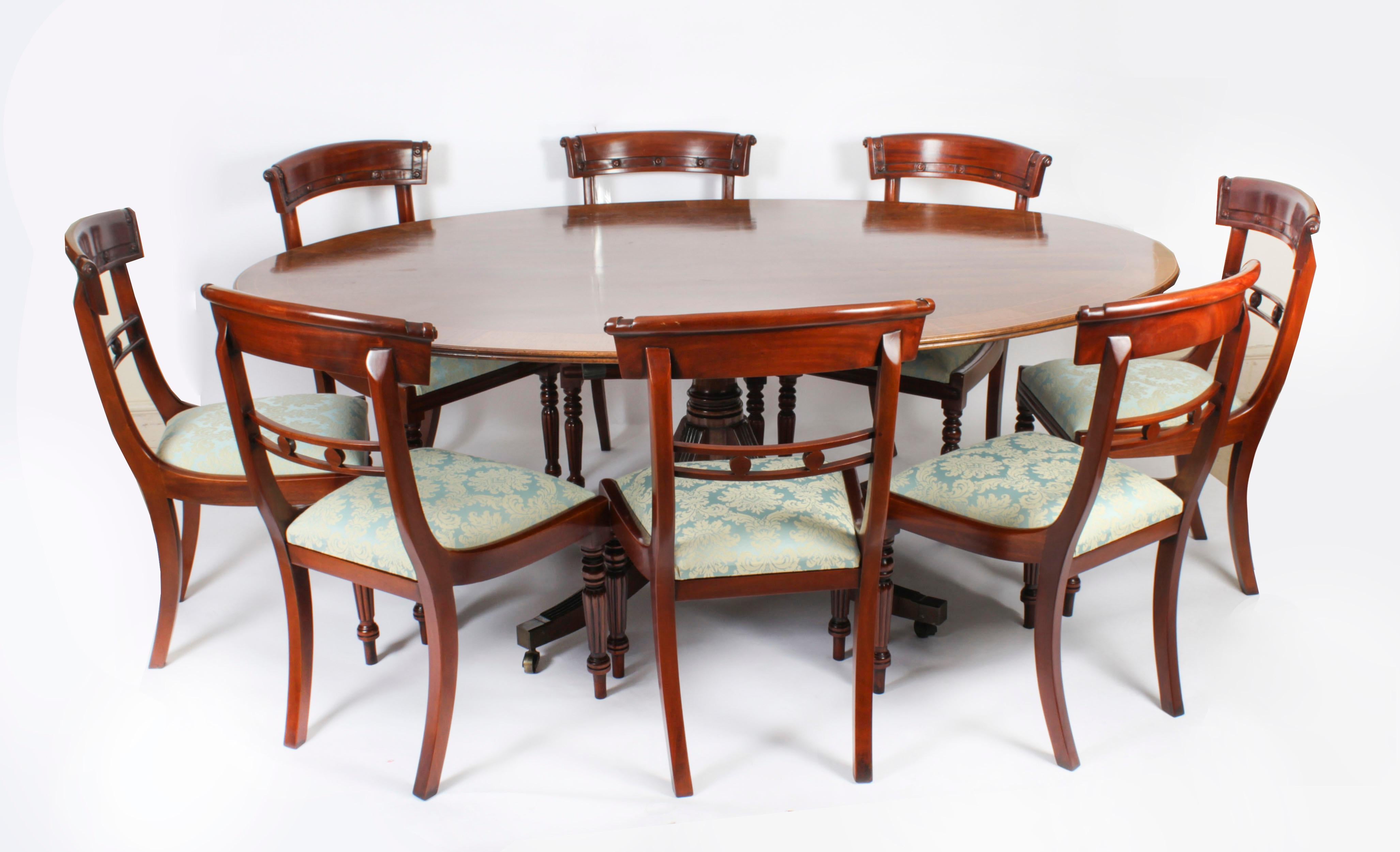 Antique Oval Mahogany Dining Table 1920s 9