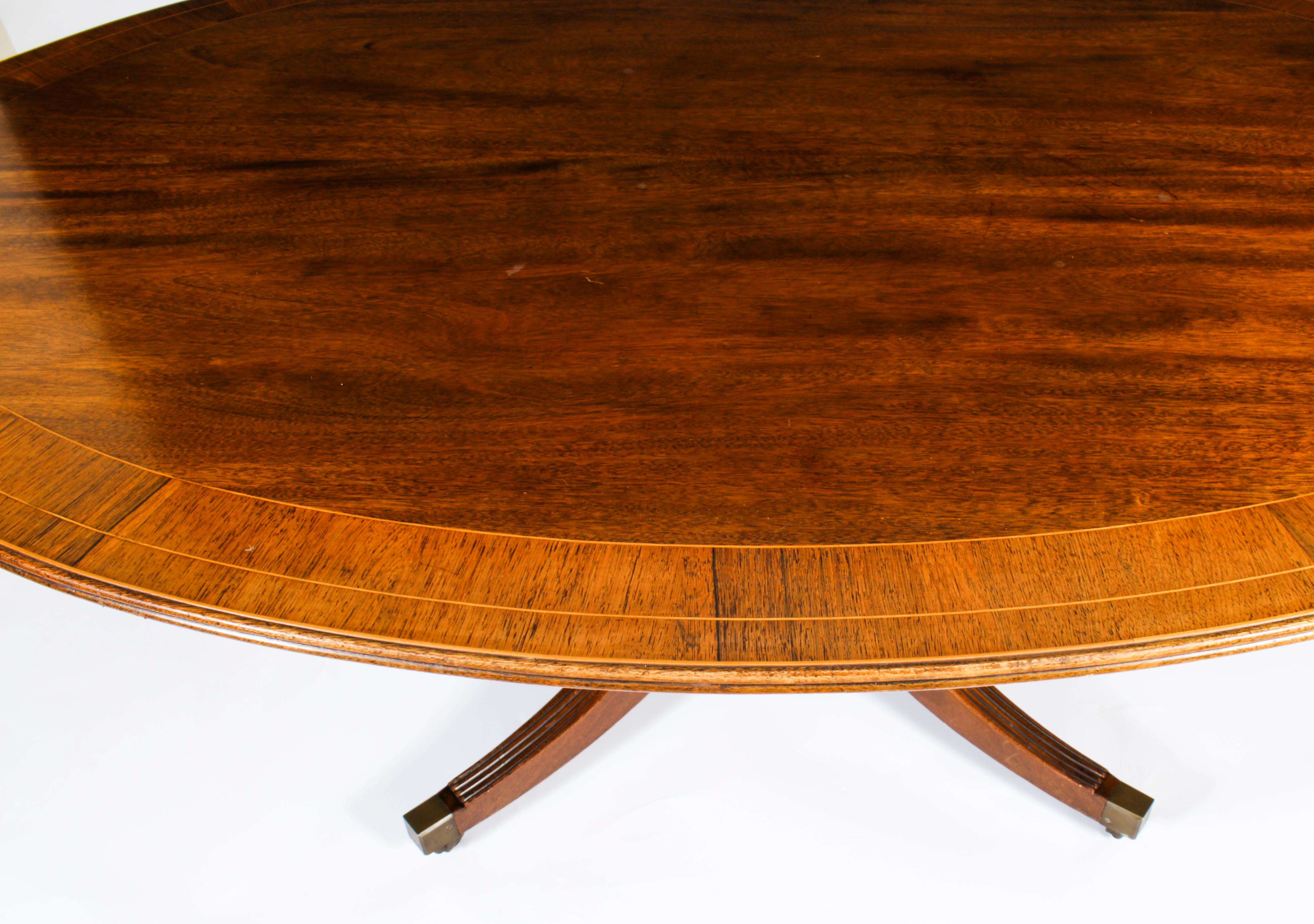 Antique Oval Mahogany Dining Table 1920s 1