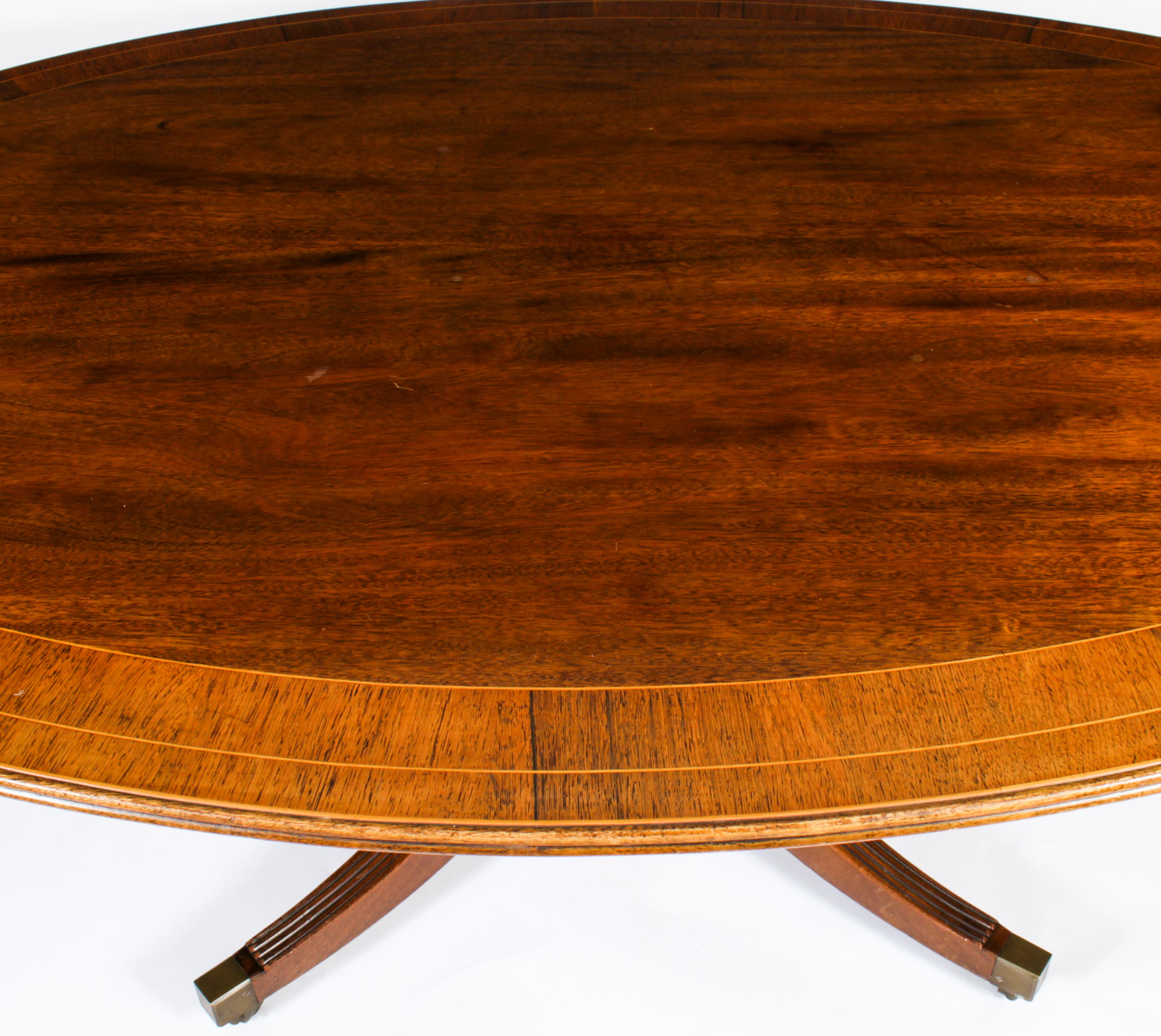Antique Oval Mahogany Dining Table 1920s 2