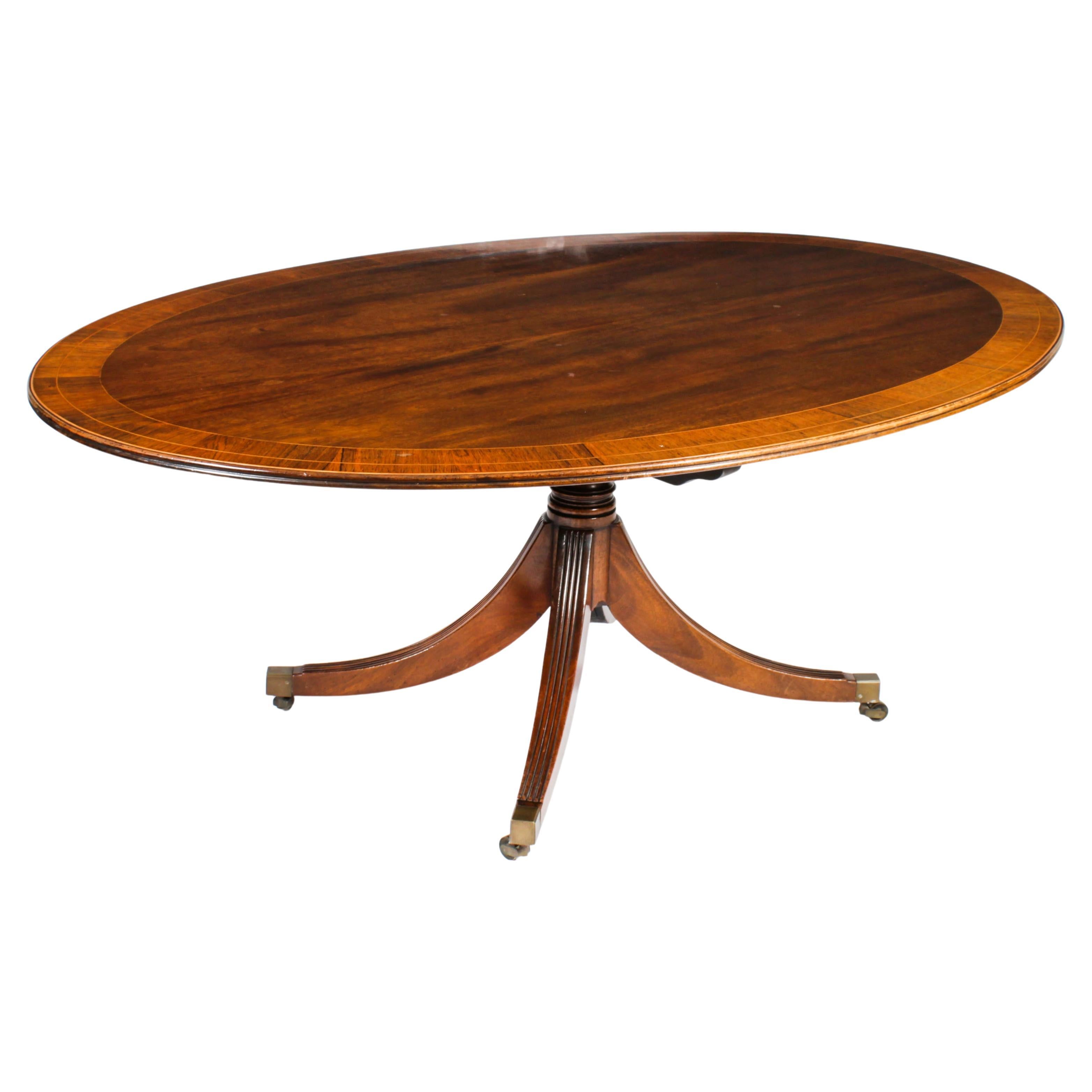 Antique Oval Mahogany Dining Table 1920s