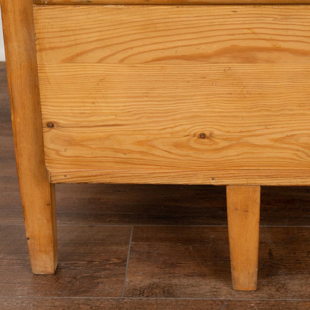 Antique 6' Long Pine Bench with Storage, Sweden, circa 1890 5