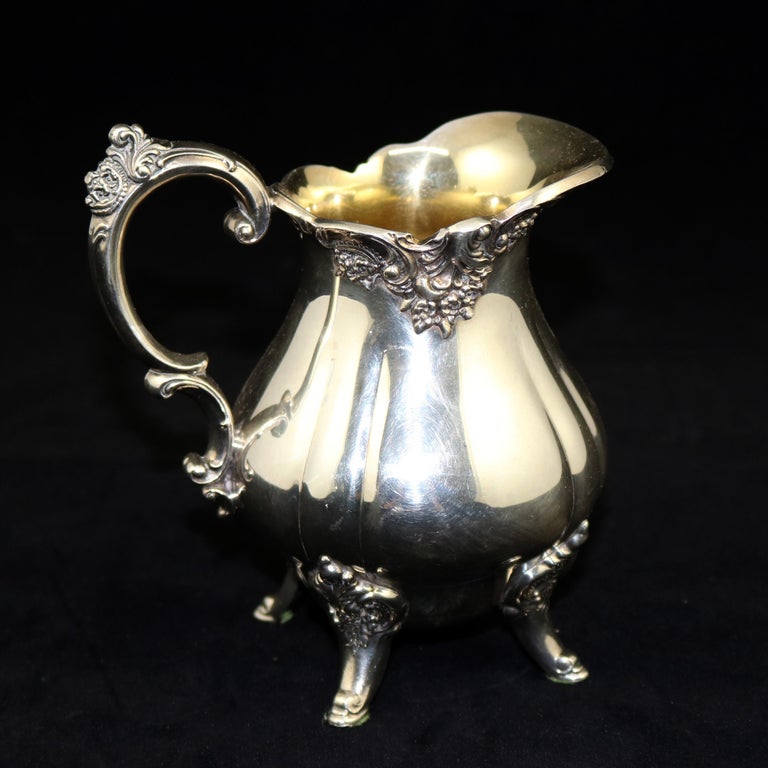 Antique 6Piece "Baroque" Silver Plate Tea Set by Wallace, circa 1890