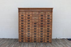 Antique 60-Drawer Solid Oak Apothecary Cabinet  Ventura County Workshop Cabinet