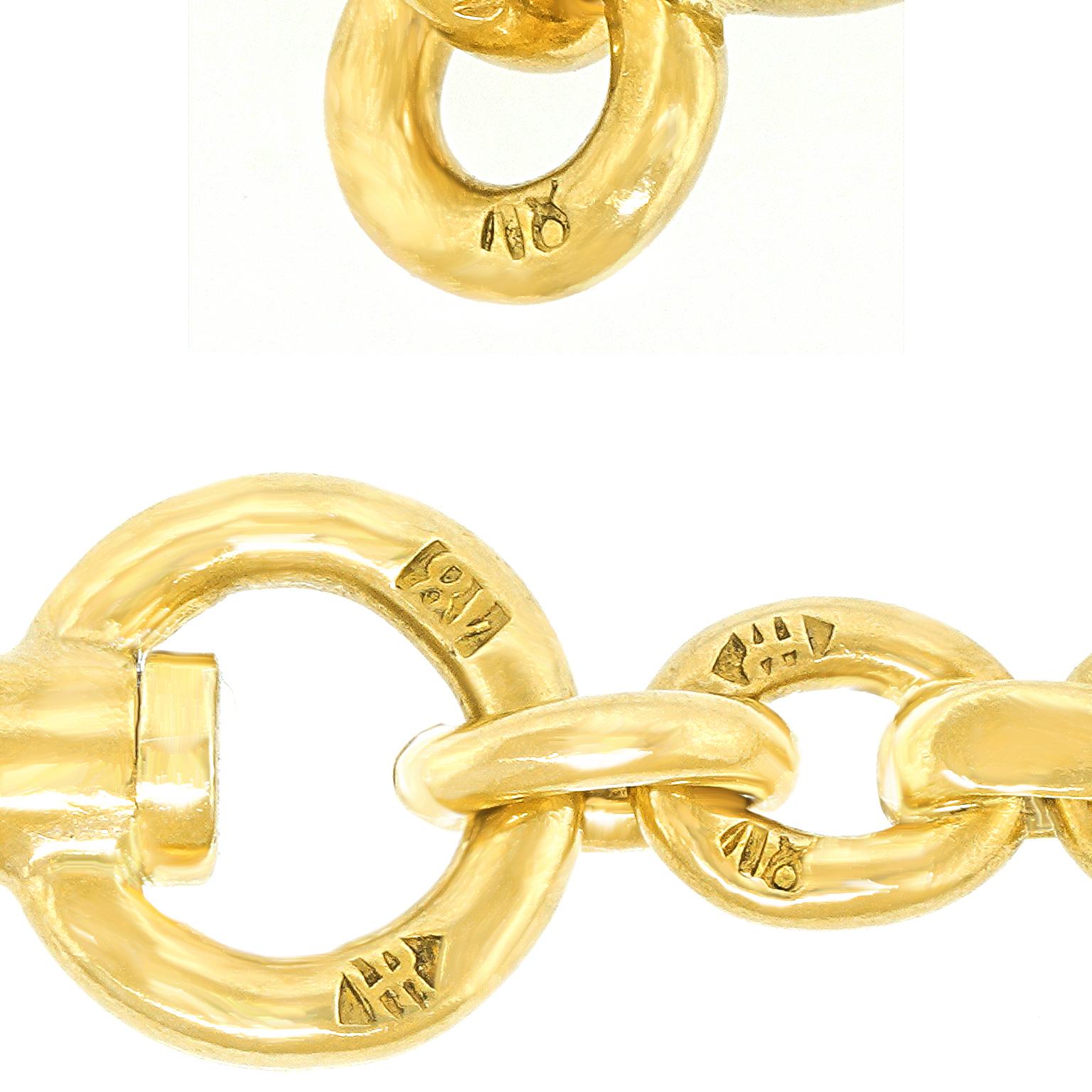 Women's or Men's Antique 60-inch Gold Necklace For Sale