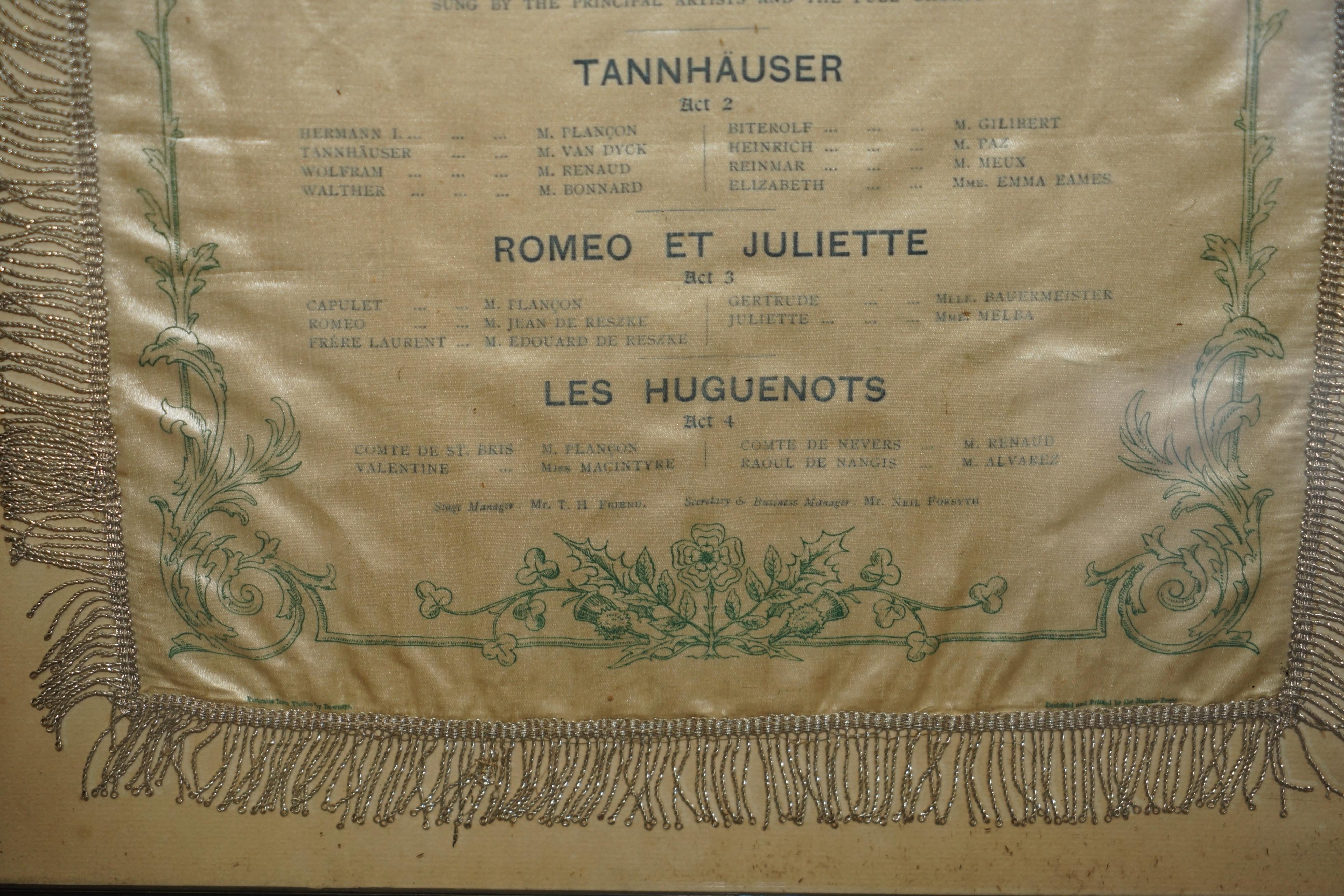 Soie L'ANTiQUE 60{}E{} ANNIVERSARY OF QUEEN VICTORIA DIAMOND JUBILEE ROYAL OPERA PROGRAMME en vente