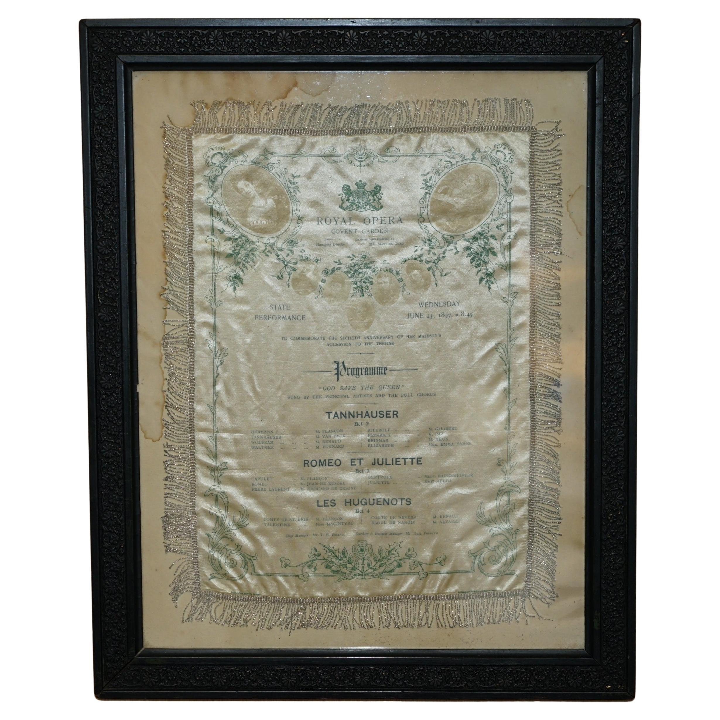 ANTiQUE 60TH ANNIVERSARY OF QUEEN VICTORIA DIAMOND JUBILEE ROYAL OPERA PROGRAMME