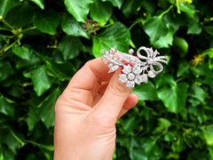 Antique 6.38 Carat Diamond and Yellow Gold Silver Set Spray Brooch