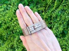 Bracciale antico in oro rosa 16k e diamanti 6,50 carati