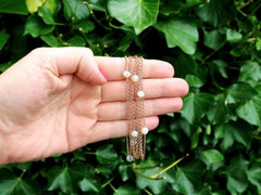 Antique 6.76 Carat Opal and Yellow Chain Necklace, Circa 1900