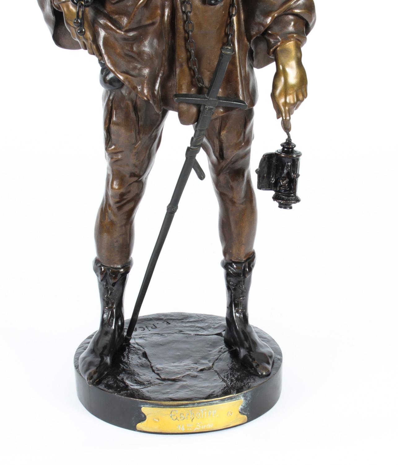 Antique Rakish Bronze Cavalier by Emile Picault, 19th C 4