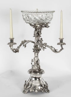 Antique Victorian Silver Plate Centerpiece Elkington, 19th Century