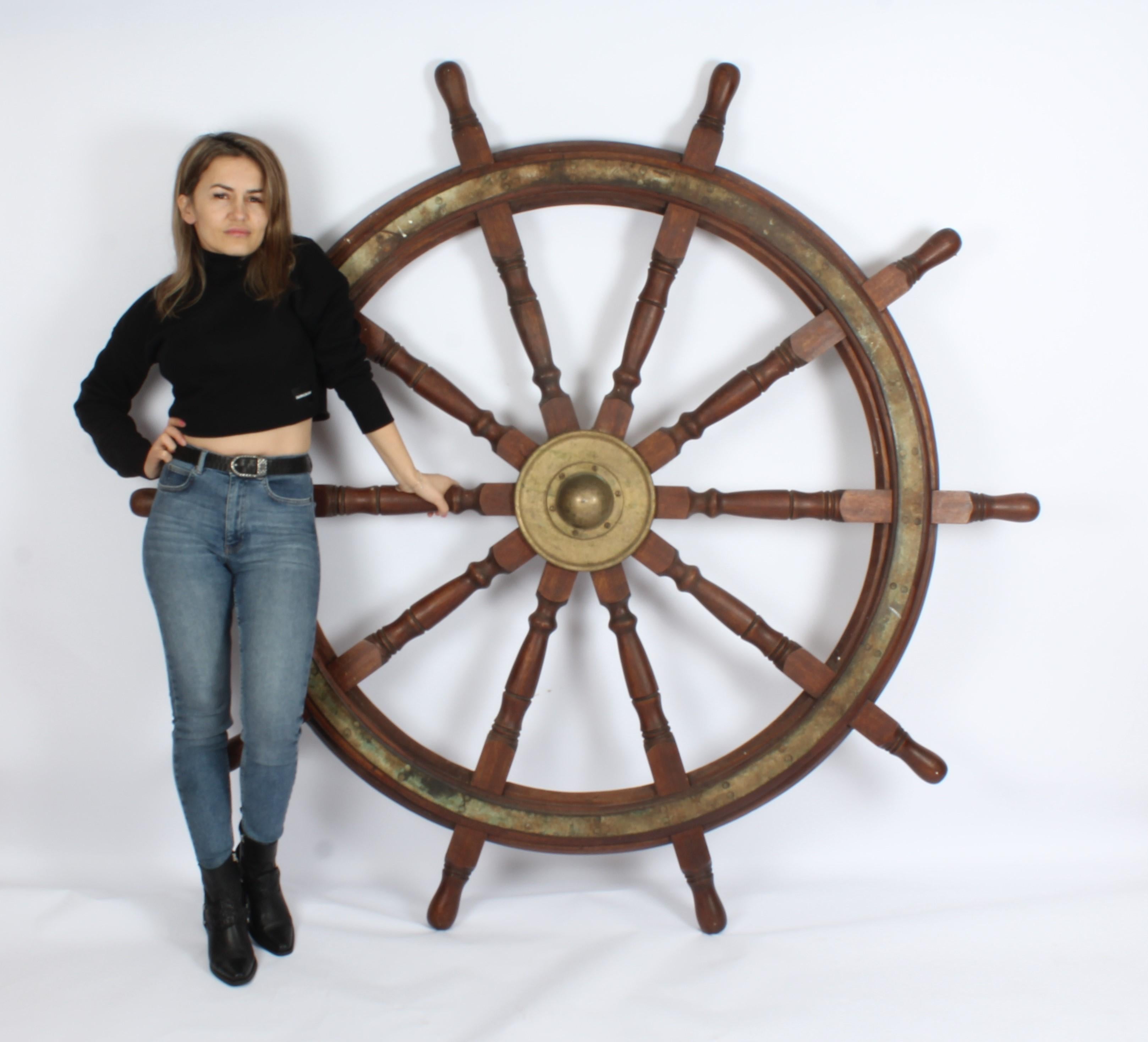 Antique Harland & Wolff, Belfast, Ship's Wheel, 19th Century 5