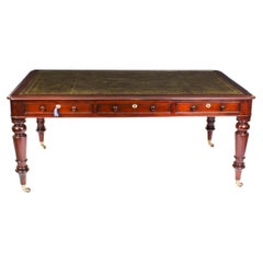 Antique William IV 6 Drawer Partners Writing Table Desk 19th Century