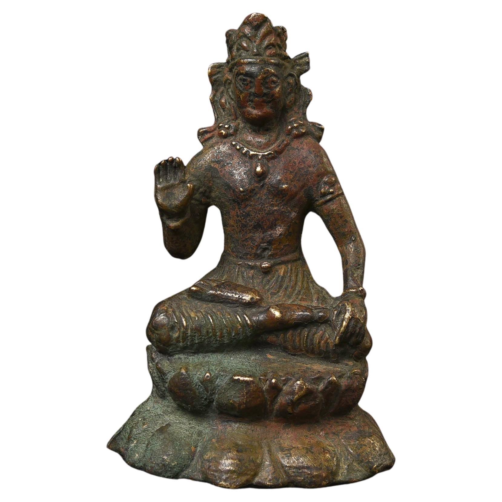 Antique 6th-7th Century Himalayan Gandharan Cast Bronze Buddha Sculpture