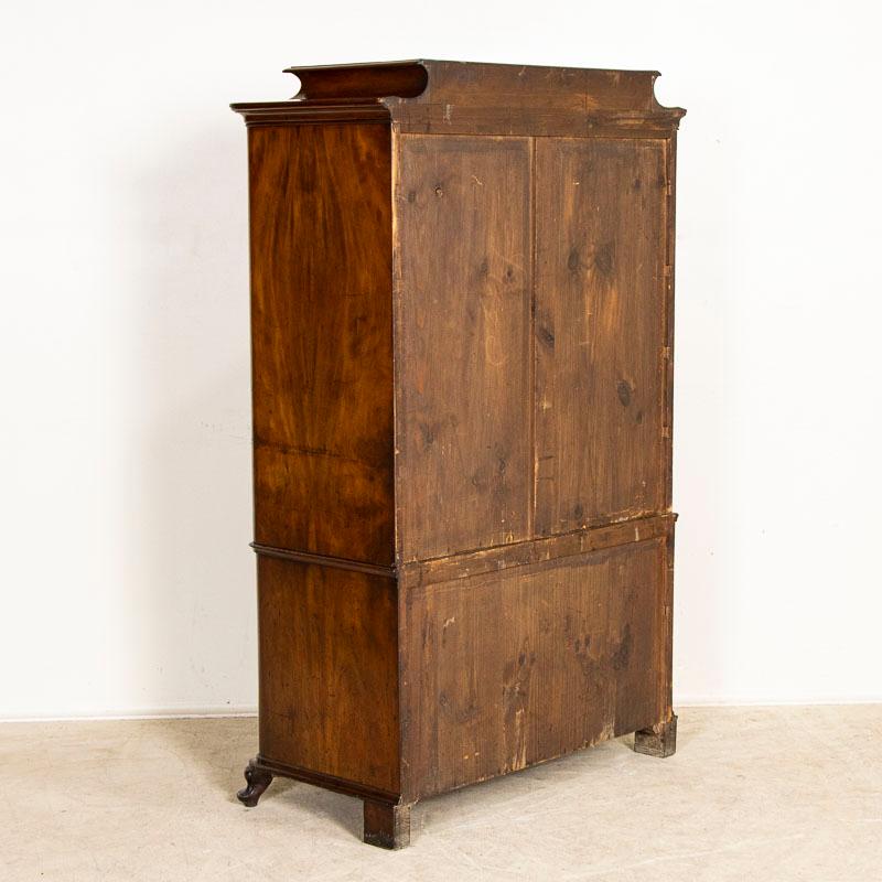 19th Century Antique 7 Drawer Mahogany Highboy Chest of Drawers Dresser from Denmark