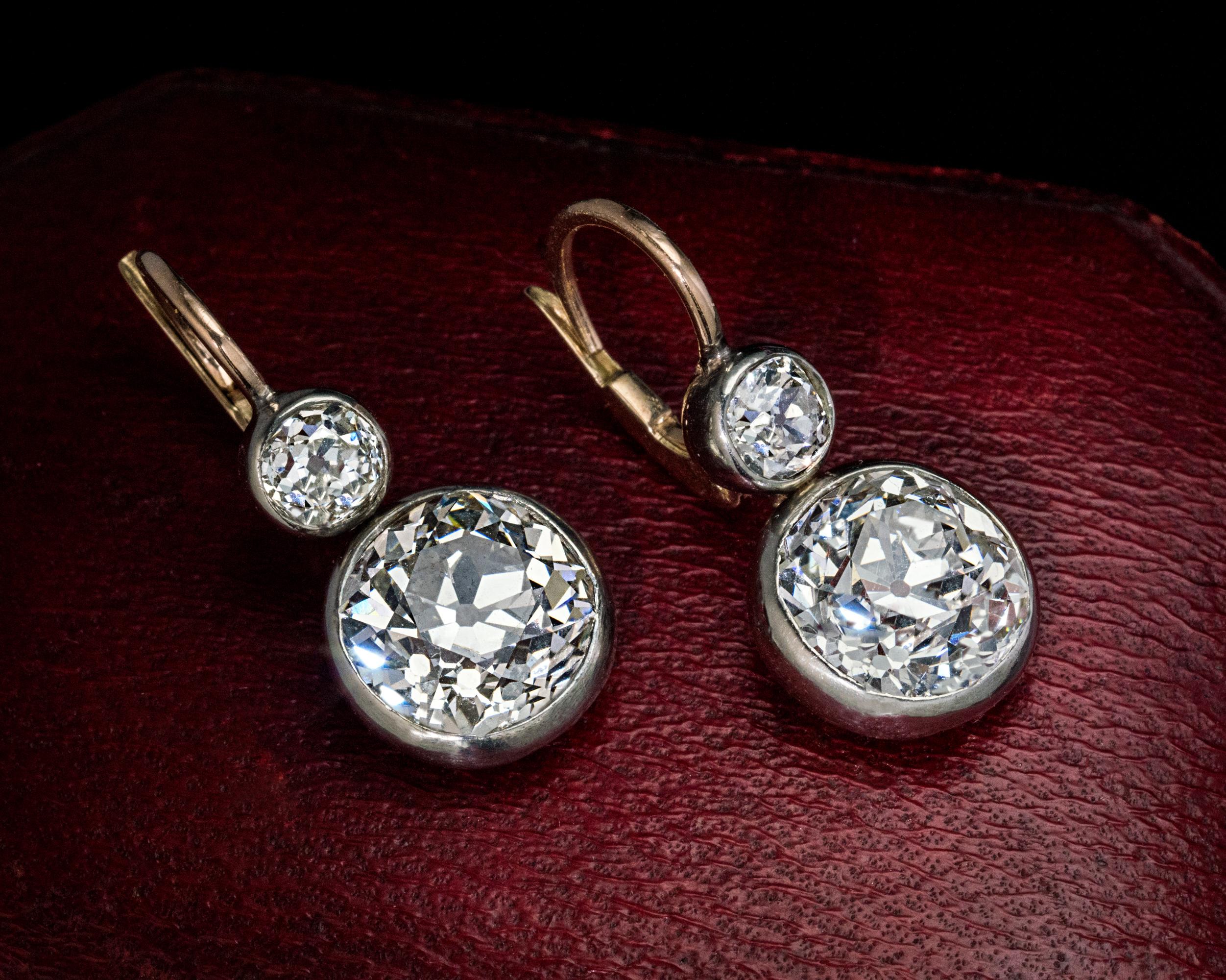 antique diamond stud earrings