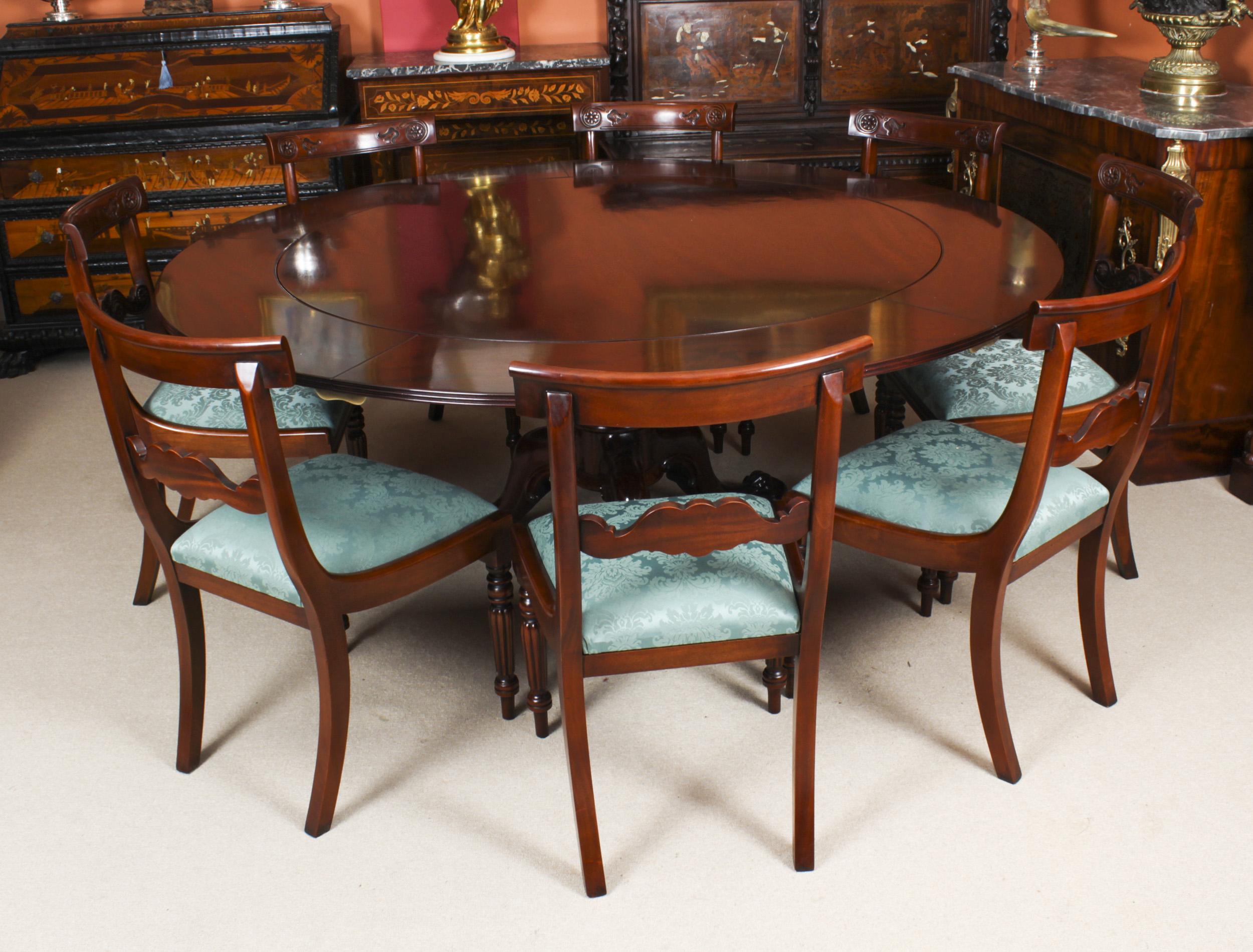 Antique Gillows Dining Table 19th C & 8 Bar Back Chairs 20thc 11