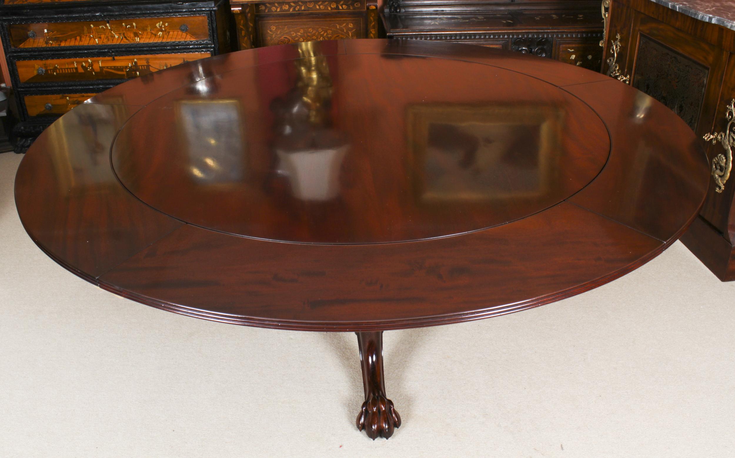William IV Antique Gillows Dining Table 19th C & 8 Bar Back Chairs 20thc