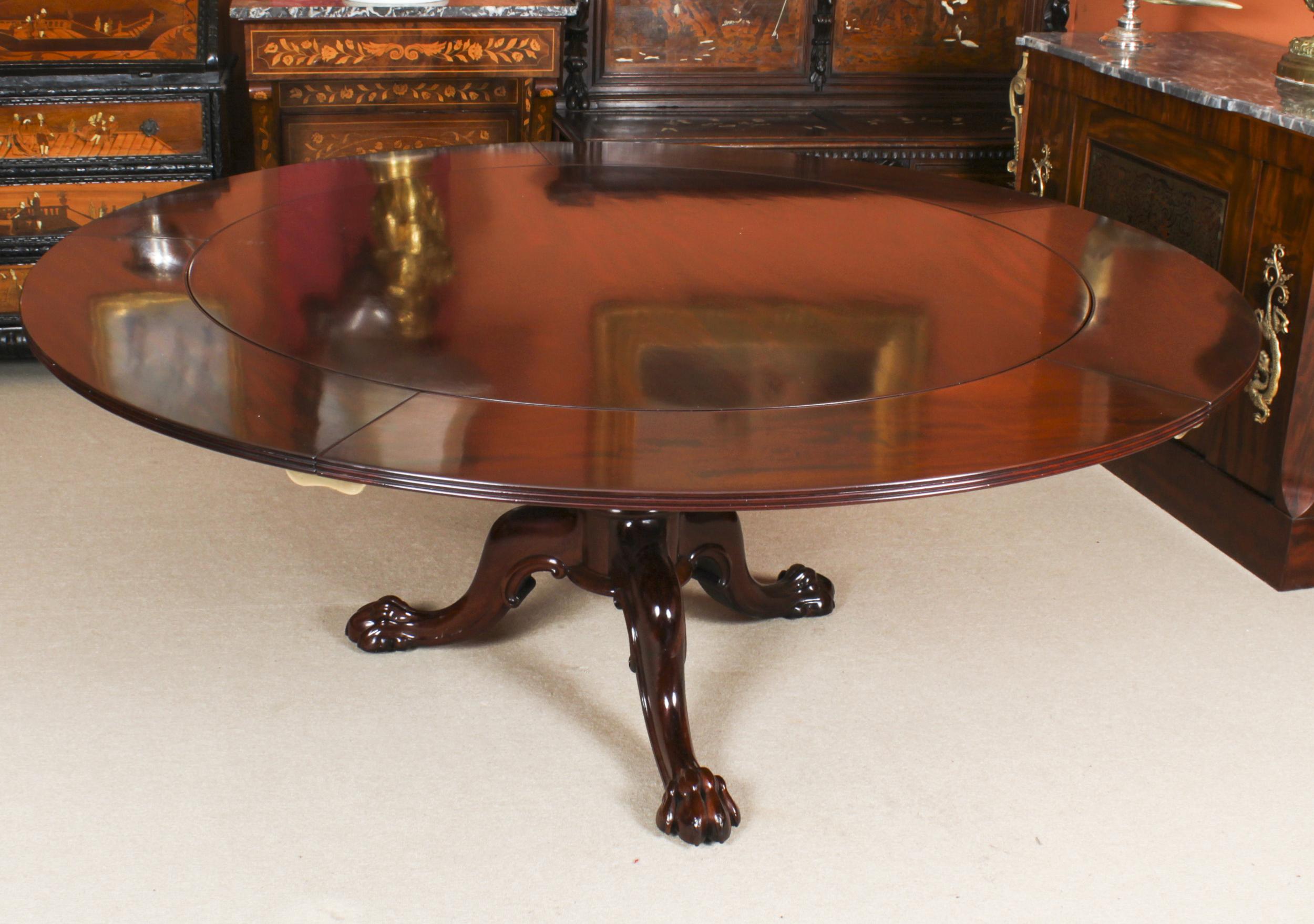 Antique Gillows Dining Table 19th C & 8 Bar Back Chairs 20thc 1