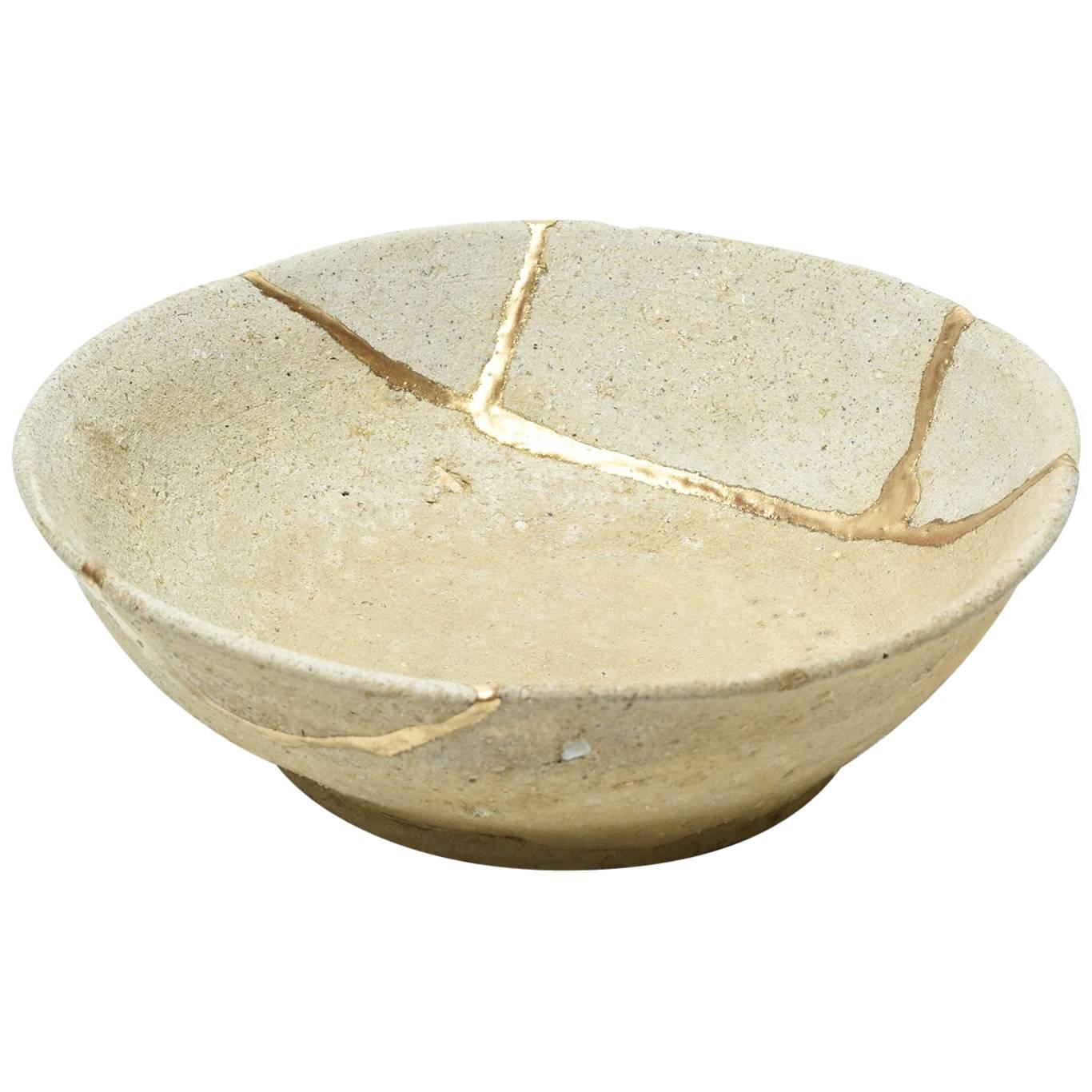 Antique 7ème siècle japonais Kintsugi réparé bol en poterie