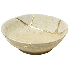 Antique 7ème siècle japonais Kintsugi réparé bol en poterie