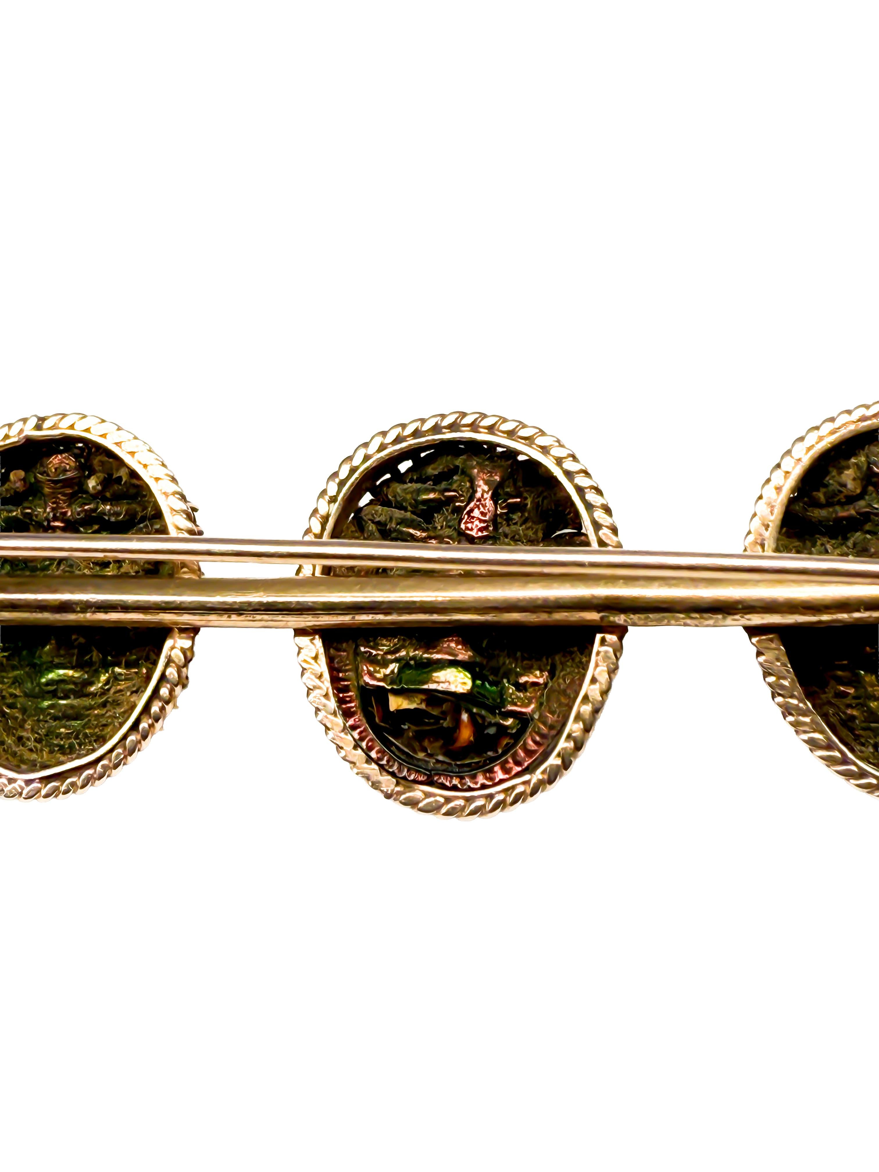 Donna Spilla antica in oro 8-10K con scarabeo in vendita