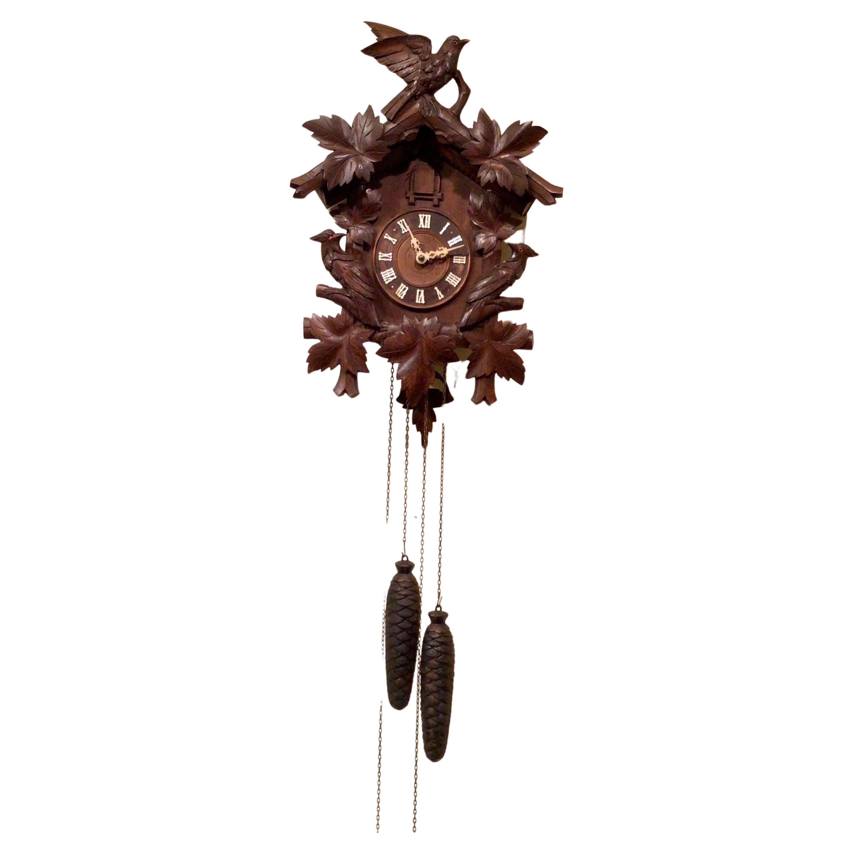 Antique 8 Day Black Forest Cuckoo Clock For Sale