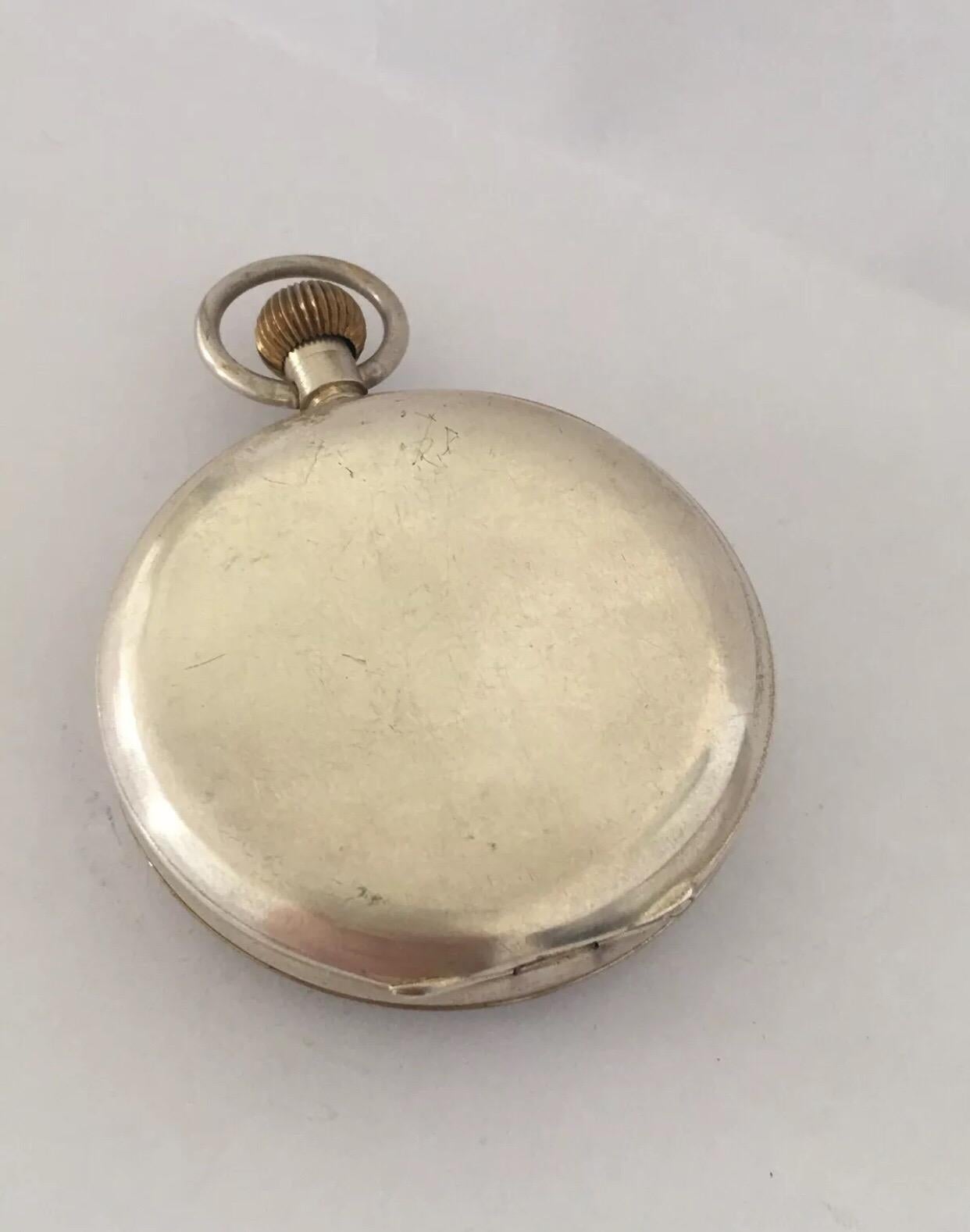 
Antique 8 Days Jovis swiss made Pocket Watch .

This watch is working and ticking well but I cannot guarantee the time accuracy.