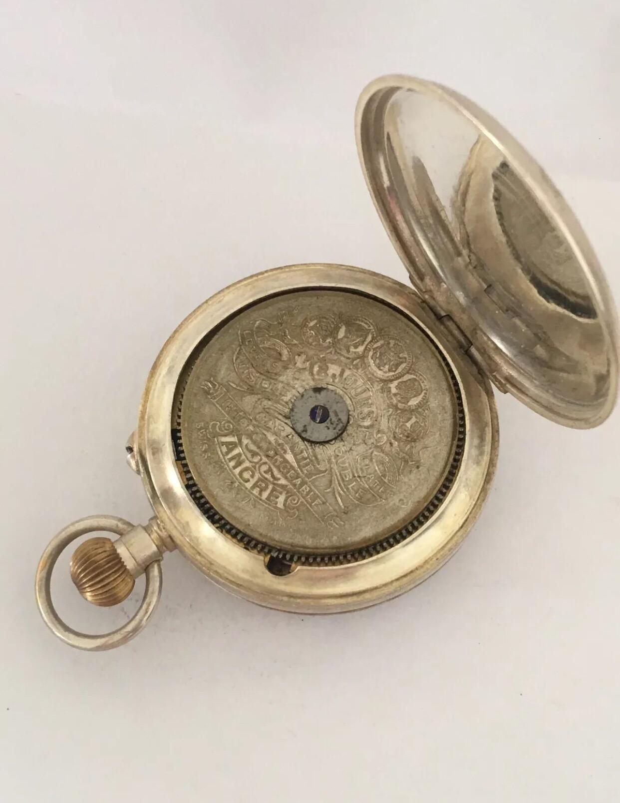 Antike 8 Tage Jovis Schweizer Taschenuhr, hergestellt im Angebot 1