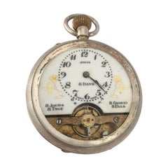 Antique 8 Days Jovis Swiss Made Pocket Watch