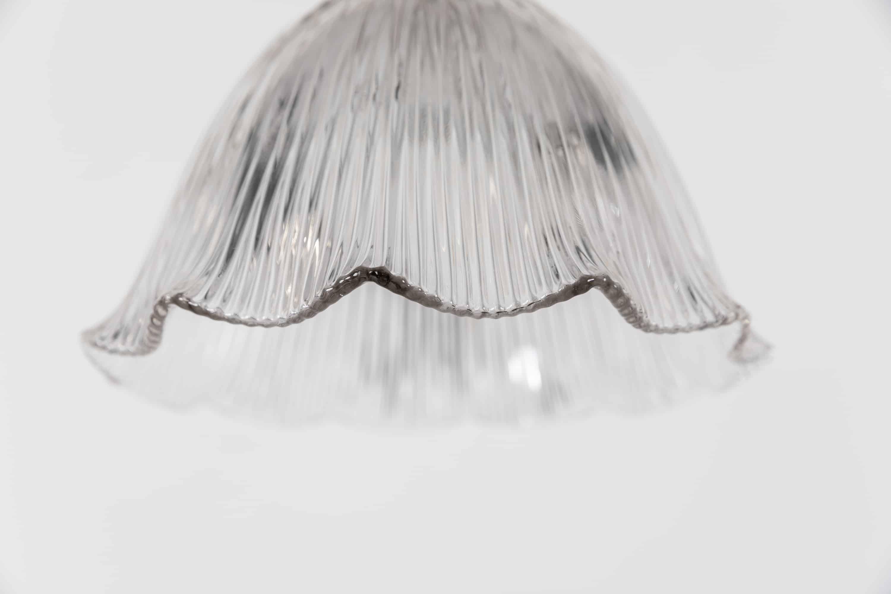 Antique Holophane 'Stiletto Prism' Prismatic Glass Light Pendant, circa 1920 1