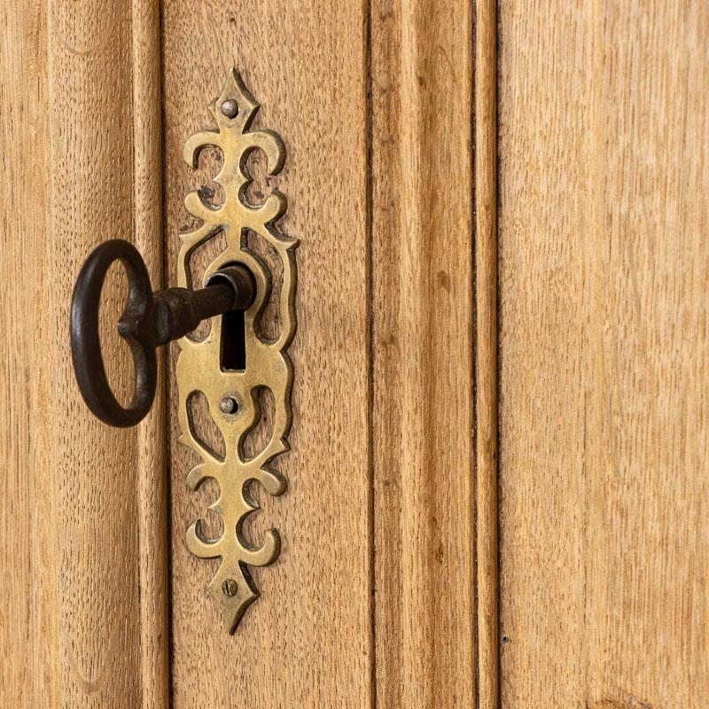 Antique Bleached Oak Armoire from France 4