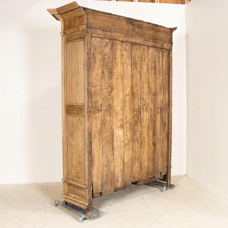 19th Century Antique Bleached Oak Armoire from France