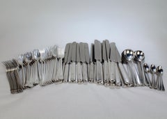 Antique 80 Piece Tiffany & Co. Silver Plated Stuyvesant Pattern Flatware Set