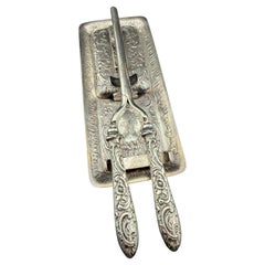 Antique 800 Silver Dresden Germany Hair Curling Iron