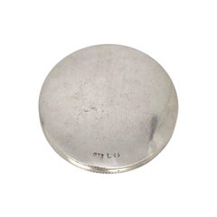 Antike 833 Silber graviert Floral Compact #25011