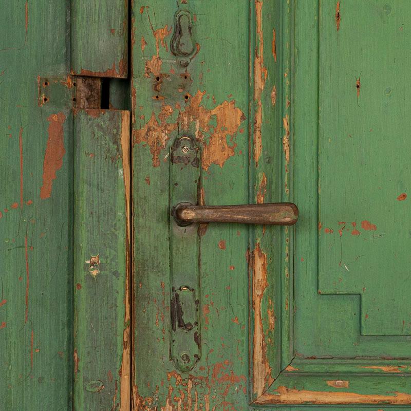 Antique Original Green Painted Doors In Good Condition In Round Top, TX