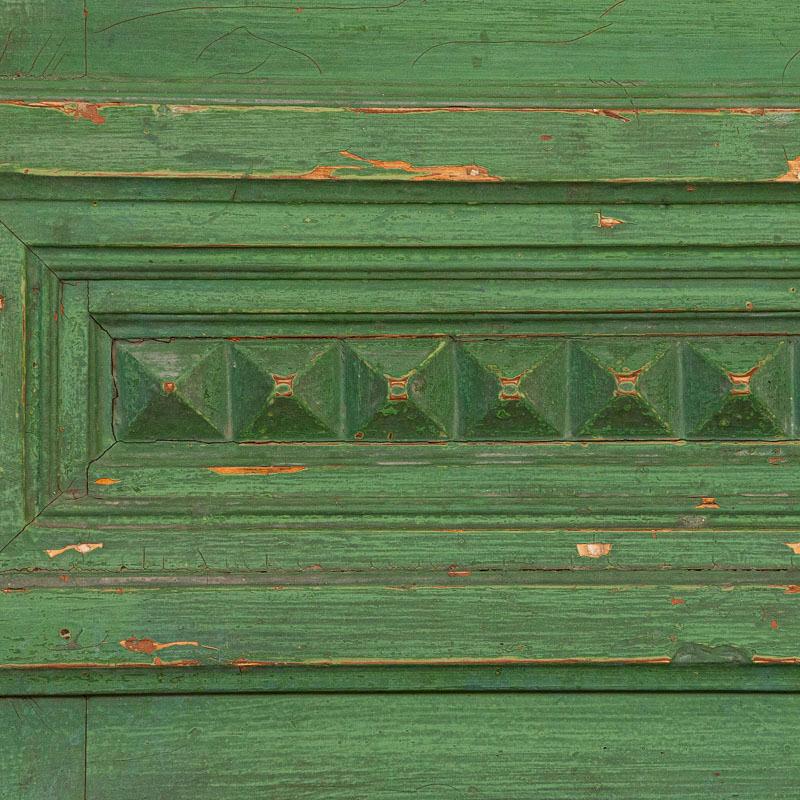 Wood Antique Original Green Painted Doors