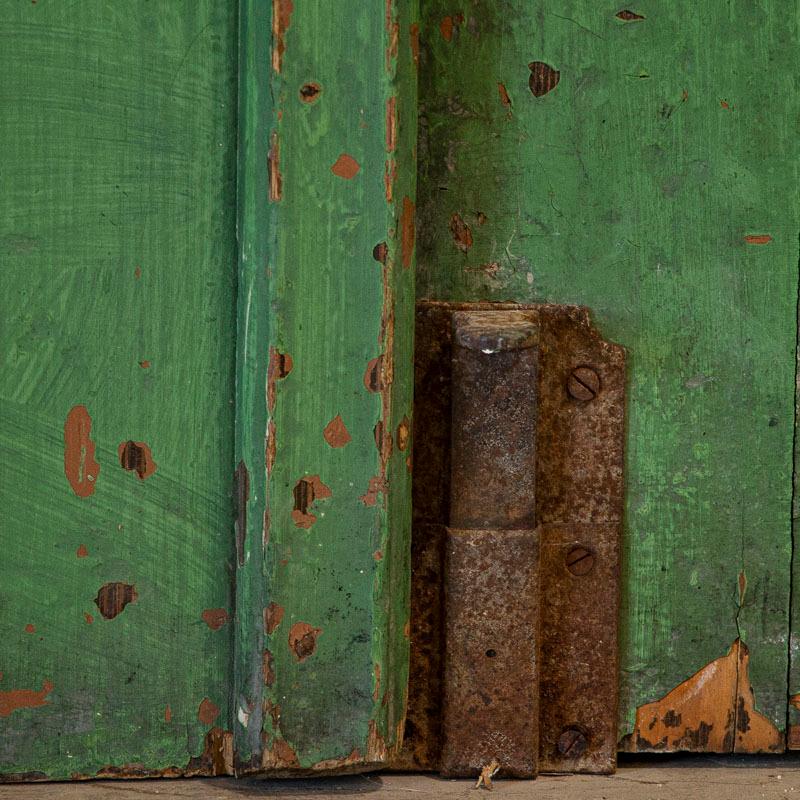 Antique Original Green Painted Doors 3