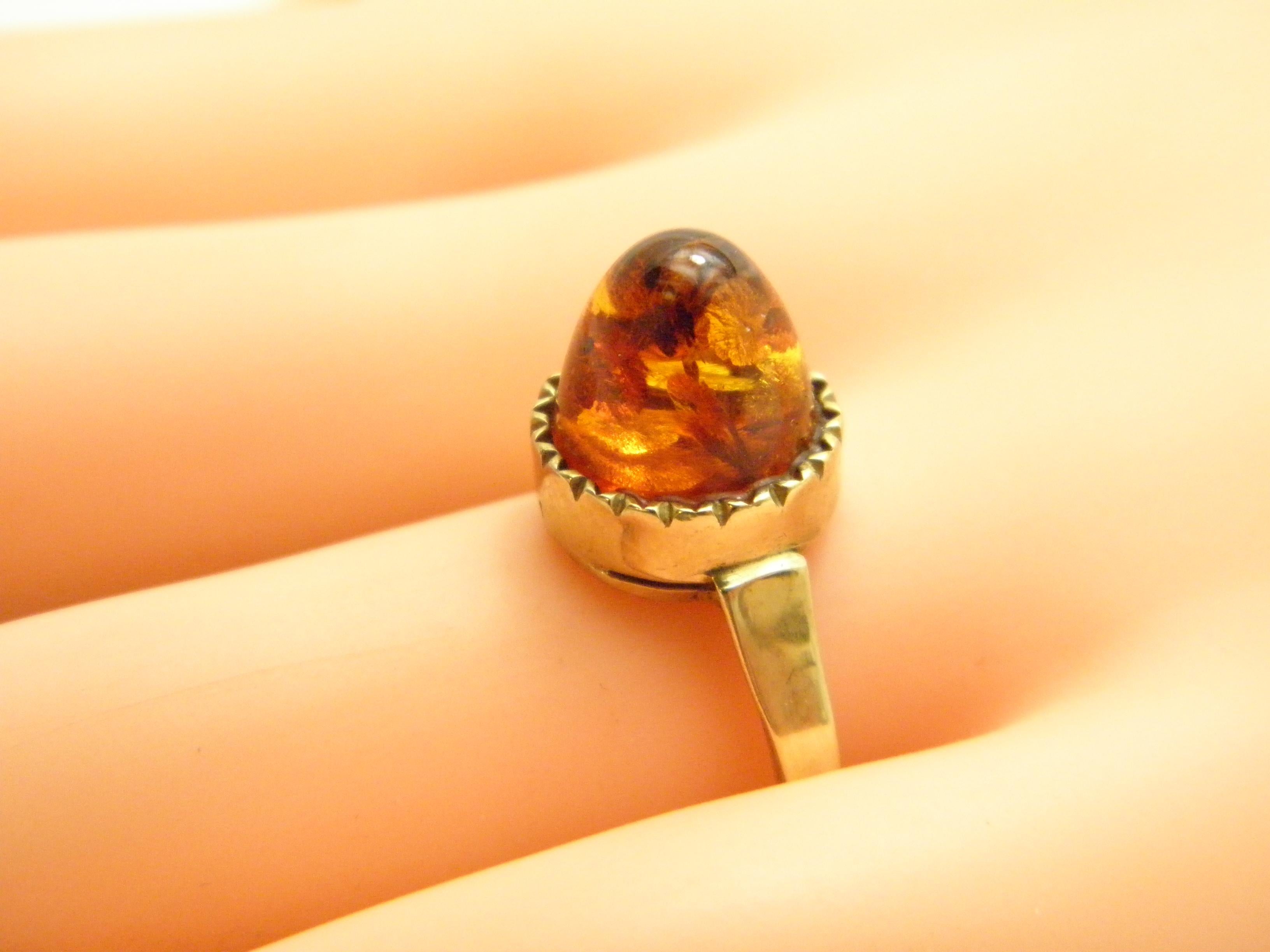 antique amber ring