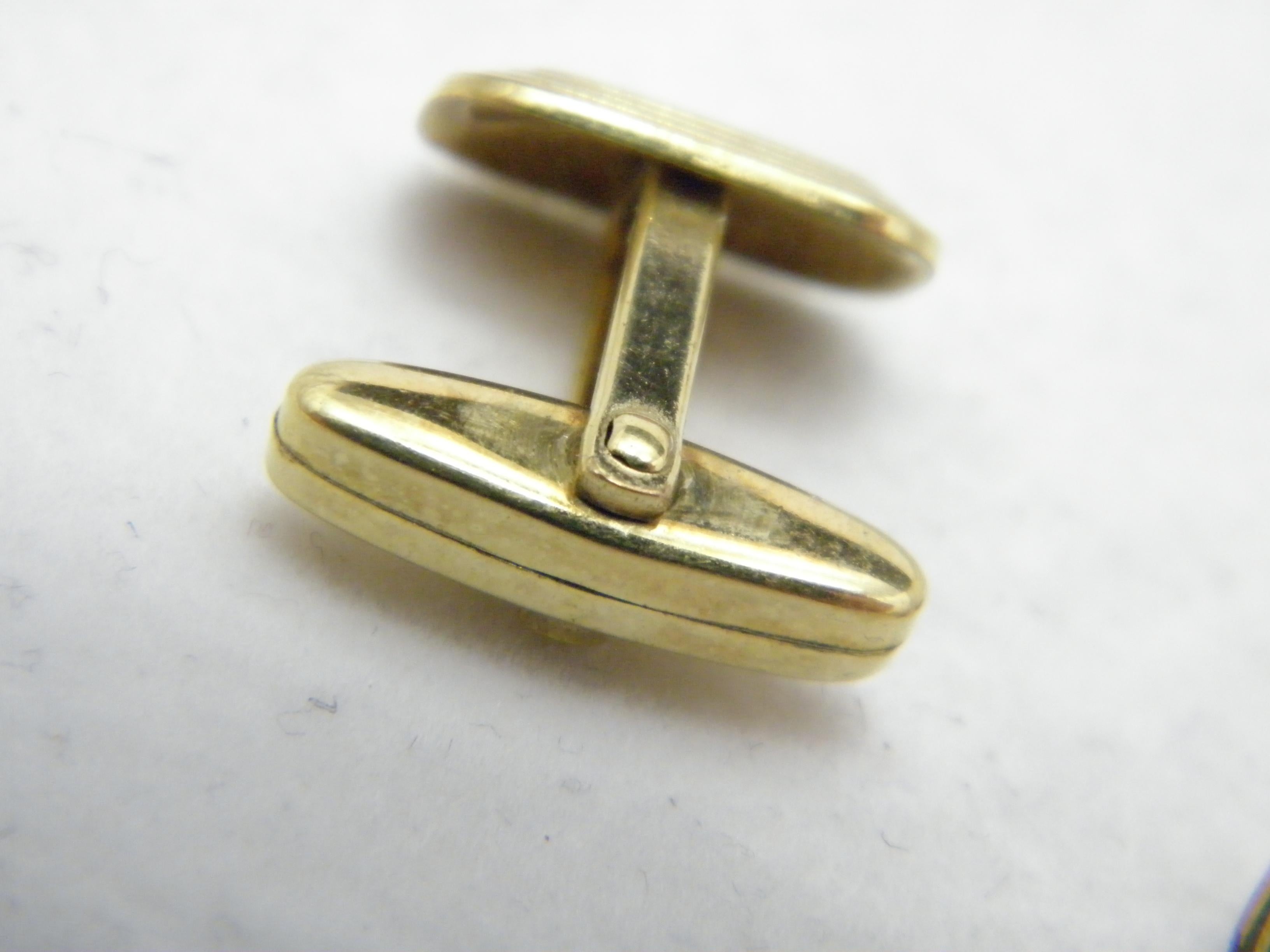 Antique 8ct Gold Large Cufflinks Art Deco C1920 333 Purity Heavy Cuff Links For Sale 3