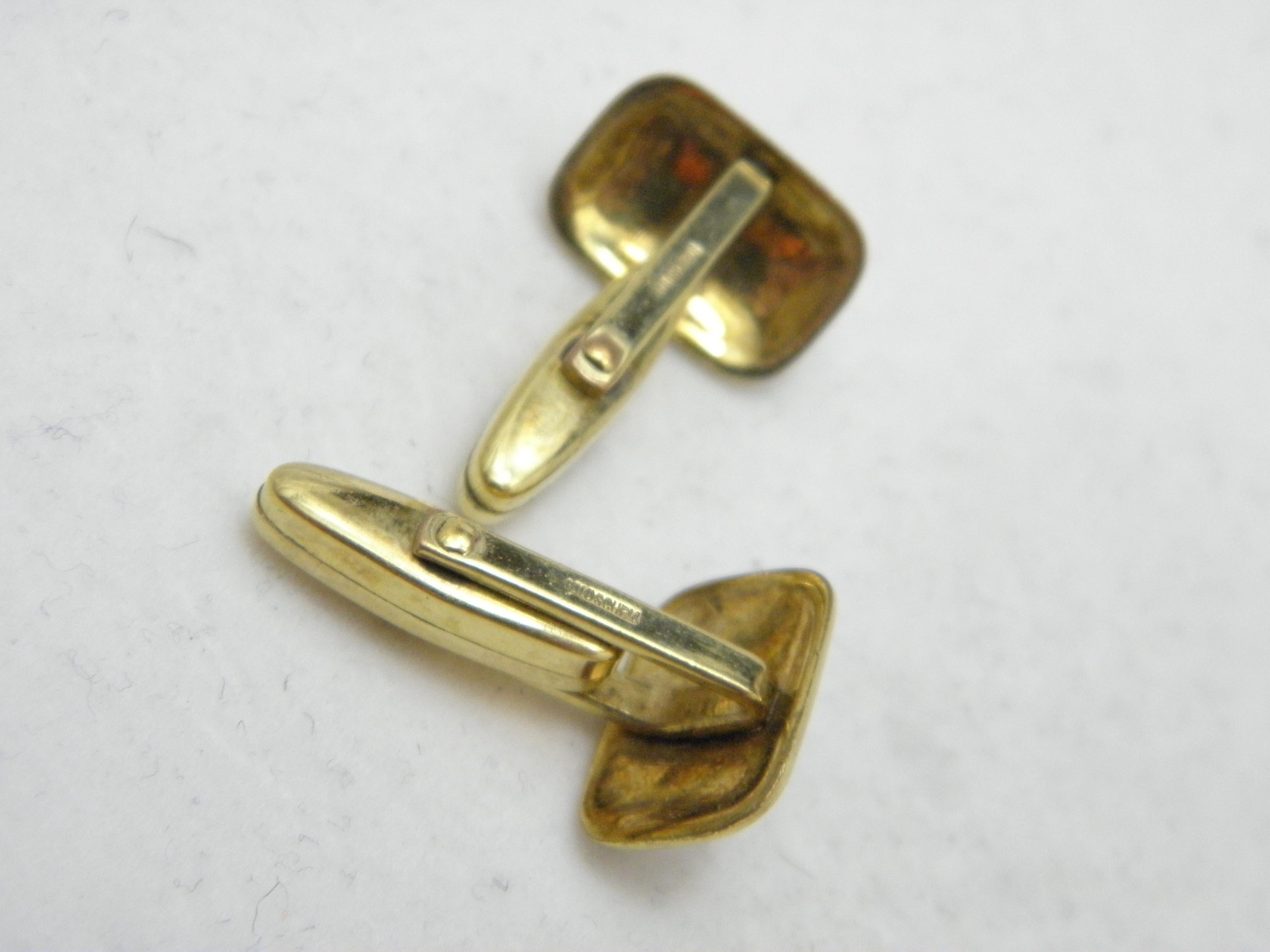 Antique 8ct Gold Large Cufflinks Art Deco C1920 333 Purity Heavy Cuff Links For Sale 5